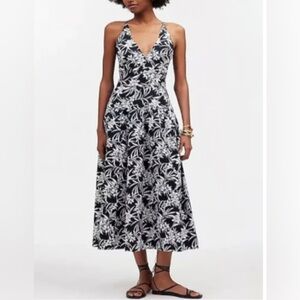 MADEWELL Stefania midi crinkle poplin halter dress